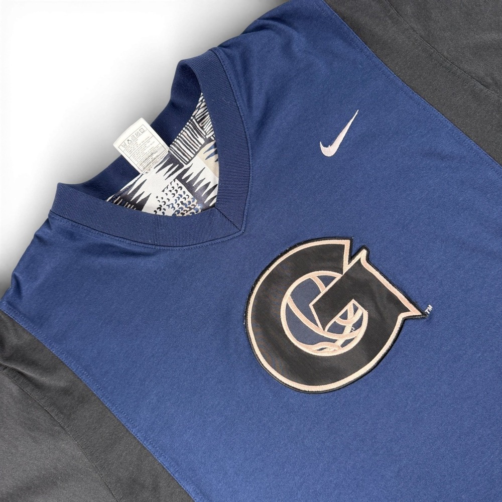Vintage Nike Team Georgetown Hoyas‎ Basketball Jersey Mens XL Blue Black V Neck - Picture 2 of 10